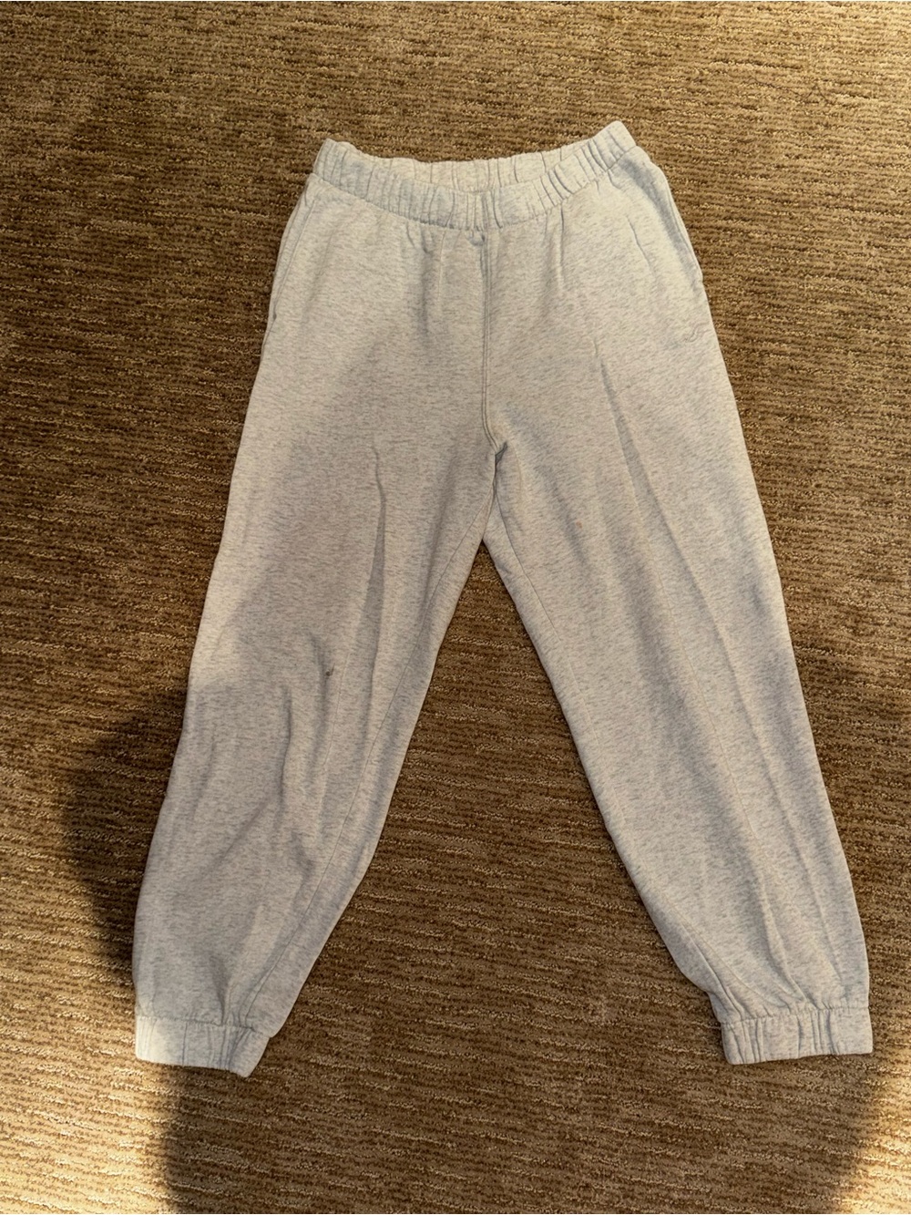 Hollister Light Gray Cropped Sweatpants